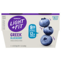 Dannon  Light + Fit Yogurt, Nonfat, Greek, Blueberry