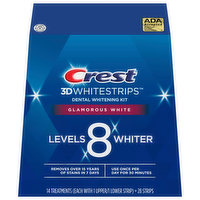 Crest 3D Whitestrips Dental Whitening Kit, Glamorous White, 28 Each