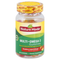 Nature Made Multi + Omega-3, Gummies, Strawberry, Lemon & Orange, 80 Each