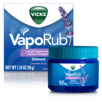 Vicks Vaporizing Decongestant Vicks VapoRub Topical Chest Rub & Analgesic, Over-the-Counter Medicine, Lavender Scent, 1.76 Oz, 1.76 Ounce