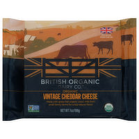 British Organic Dairy Co. Cheese, Organic, Vintage Cheddar, 7 Ounce