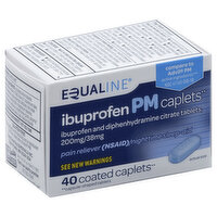 Equaline Ibuprofen PM, Coated Caplets, 40 Each