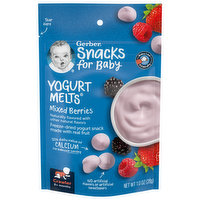 Gerber Snacks for Baby Yogurt Melts, Mixed Berries, Crawler (8+ Months), 1 Ounce