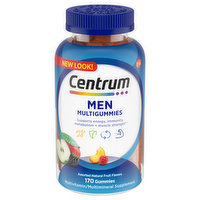 Centrum Multigummies, Men, Gummies, Assorted Natural Fruit Flavors, 170 Each