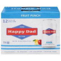 Happy Dad Hard Seltzer, Fruit Punch, 12 Each