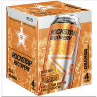 Rockstar Orange Energy Drink 4 Can, 64 Ounce