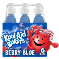 Kool-Aid Bursts Berry Blue Artificially Flavored Soft Drink, 6 Each