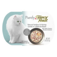 Fancy Feast Cat Food, Natural Seabass & Shrimp Entree in a Delicate Broth, 2 Ounce