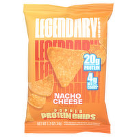 Legendary Foods Protein Chips, Nacho Cheese Flavored, Popped, 1.2 Ounce