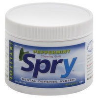 Spry Dental Defense System Chewing Gum, Sugarfree, Peppermint, 100 Each