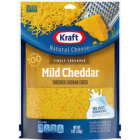 Kraft Finely Shredded Cheese, Mild Cheddar, 8 Ounce