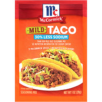 McCormick 30% Less Sodium Mild Taco Seasoning Mix, 1 Ounce