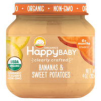 Happy Baby Organics Bananas & Sweet Potatoes, Stage 2 (6+ Months), 4 Ounce