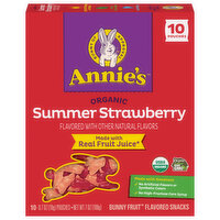 Annie's Fruit Flavored Snacks, Summer Strawberry, Bunny, Organic, 10 Each