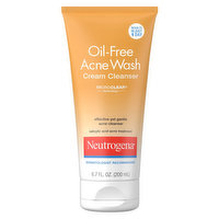 Neutrogena Cream Cleanser, Acne Wash, Oil-Free, 6.7 Fluid ounce