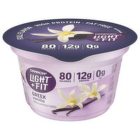 Dannon Light + Fit Yogurt, Fat Free, Greek, Vanilla, 5.3 Ounce