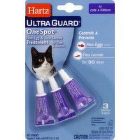 Hartz One Spot Treatment, Flea Egg & Flea Larvae, for Cats & Kittens, 3 Each