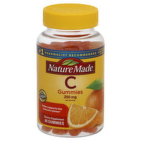 Nature Made Vitamin C, 250 mg, Tangerine, Gummies, 80 Each