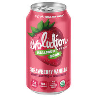 Evolution Fresh Soda, Functional, Strawberry Vanilla, 12 Fluid ounce