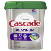 Cascade Cascade Platinum Dishwasher Detergent Pods, Fresh, 62 Count, 62 Each