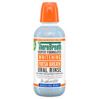 TheraBreath Oral Rinse, Whitening Fresh Breath, Dazzling Mint, 16 Fluid ounce