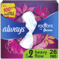 Always Radiant Radiant Pads, Size 2 Heavy, 26 Each