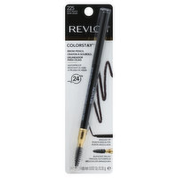 Revlon ColorStay Brow Pencil, Waterproof, Soft Black 225, 0.012 Ounce
