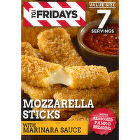 TGI Fridays Mozzarella Sticks Value Size Frozen Snacks with Marinara Sauce, 30 Ounce