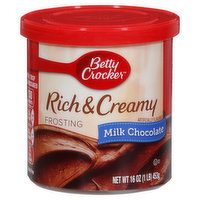 Betty Crocker Frosting, Milk Chocolate, Rich & Creamy, 16 Ounce