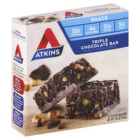 Atkins Snack Bar, Triple Chocolate, 5 Each