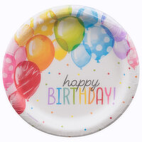 Party Creations Plates, Balloon Bash, Happy Birthday, 3.75 Inch, 8 Each