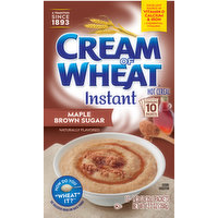 Cream Of Wheat Hot Cereal, Instant, Maple Brown Sugar, 10 Each