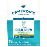 Cameron's Instant Coffee, Medium Roast, Cold Brew, Classic, 16 Each