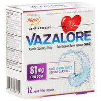 Vazalore Aspirin, 81 mg, Capsules, 12 Each