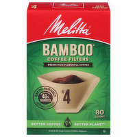 Melitta Coffee Filters, Bamboo, No. 4, 80 Each