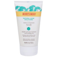 Burt's Bees Scrub, Deep Cleansing, Natural Acne Solutions, 4 Ounce