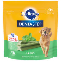 Pedigree Dentastix Dog Treats, Fresh, Large 40+ Lb (18+ kg), 28 Each