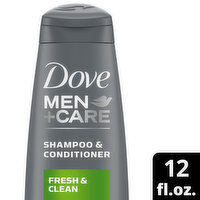 Dove Men+Care Fortifying Fortifying 2 in 1 Shampoo and Conditioner Fresh and Clean with Caffeine, 12 Ounce