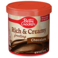 Betty Crocker Frosting, Chocolate, Rich & Creamy, 16 Ounce