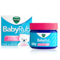 Vicks Soothing Baby Care Vicks BabyRub, Non-Medicated Soothing Chest Rub Ointment, 1.76 Oz, 1.76 Ounce