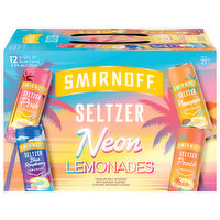 Smirnoff Seltzer, Lemonades, Neon, 12 Each