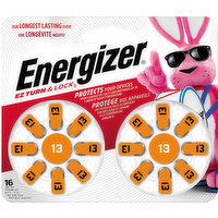 Energizer Hearing Aid Batteries, Zinc-Air, 13, 16 Each