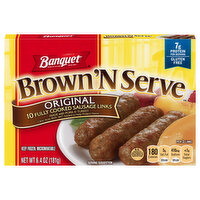 Banquet Brown 'N Serve Brown 'N Serve Original Fully Cooked Sausage Links, 10 Each