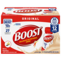 Boost Balanced Nutritional Drink, Original, Very Vanilla, 12 Each