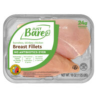 Just Bare Chicken Breast, Boneless, Skinless, 18 Ounce