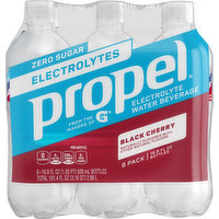 Propel Electrolyte Water Beverage, Zero Sugar, Black Cherry, 6 Pack, 6 Each
