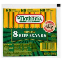 Nathan's Famous Famous Skinless Beef Franks, 12 Ounce