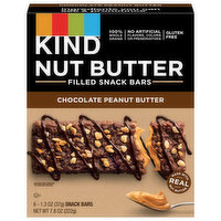 Kind Nut Butter Snack Bars, Chocolate Peanut Butter, Filled, 6 Each