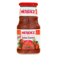 Herdez Salsa Casera, Hot, 16 Ounce
