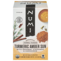 Numi Herbal Teasan, Organic, Turmeric Amber Sun, Tea Bags, 15 Each